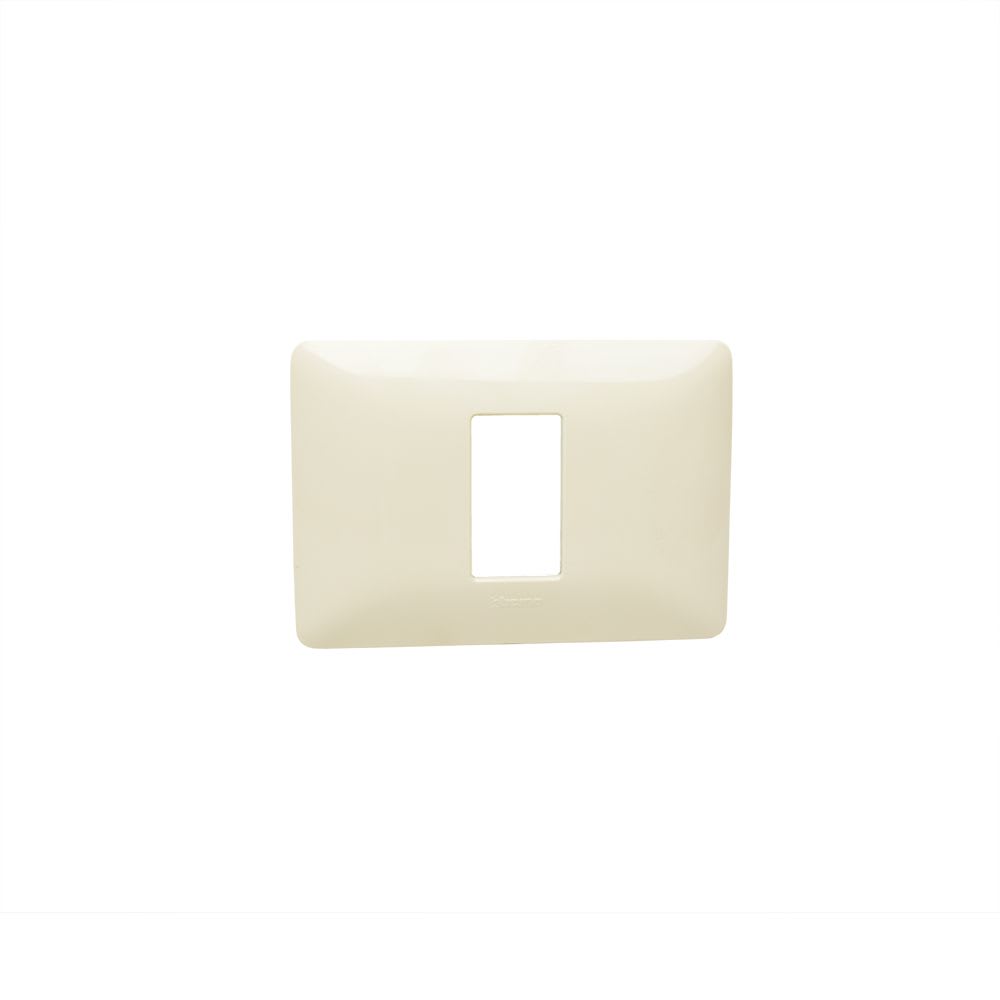 PLACA DE TECNOPOLIMERO 1 MODULO C/SOPORTE PLASTICO MARFIL MATIX AM503S/1AV BTICINO
