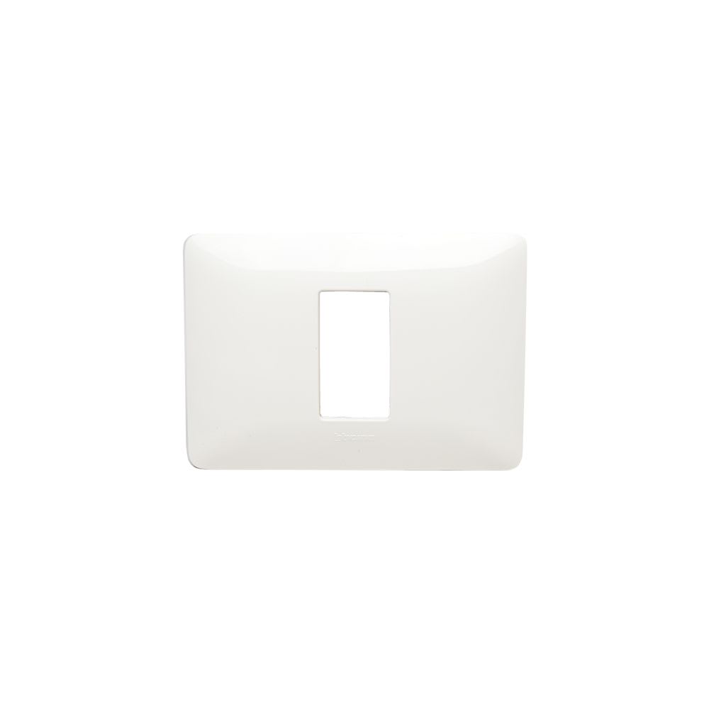 PLACA DE TECNOPOLIMERO 1 MODULO C/SOPORTE PLASTICO BLANCO MATIX AM503S/1BN BTICINO