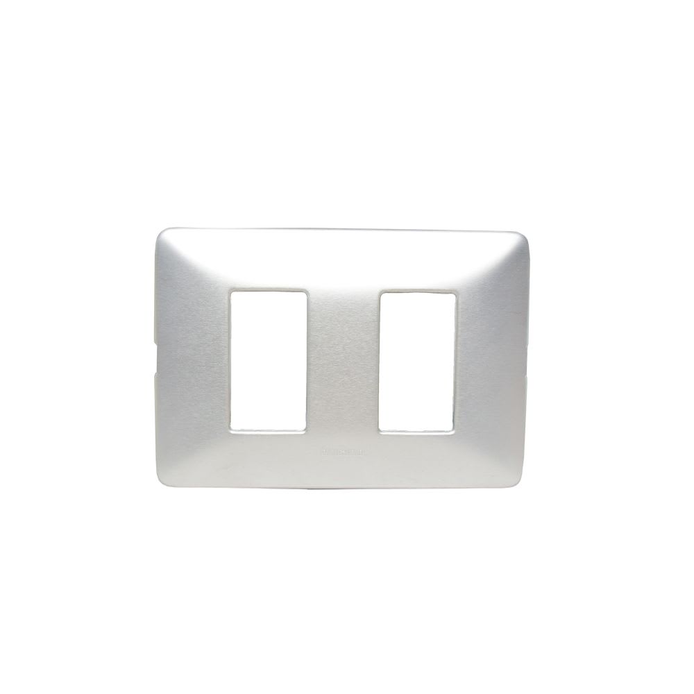 PLACA RECTANGULAR DE ALUMINIO DE 01 MODULO COLOR TITANIO AM503SM1TI BTICINO1