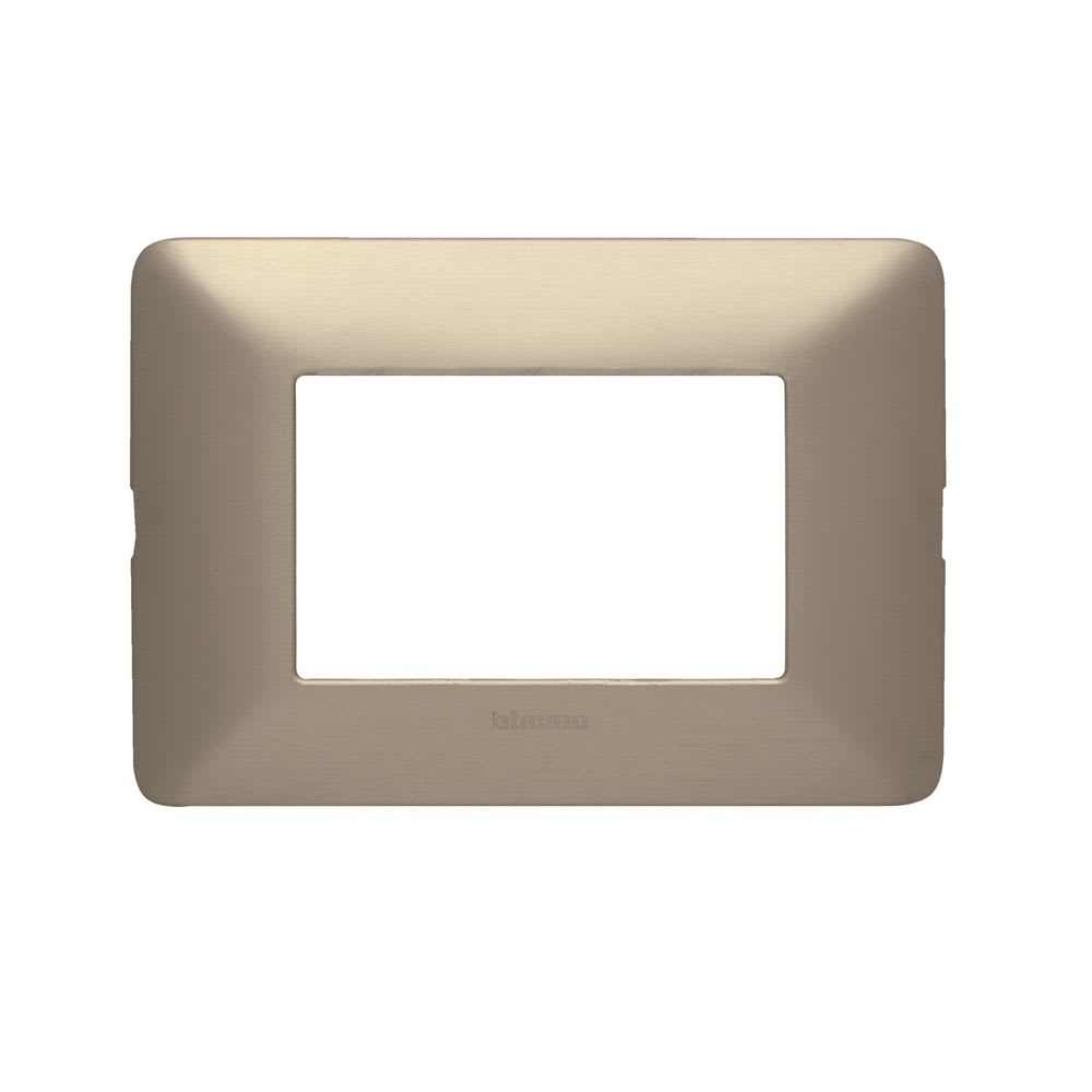 PLACA DE ALUMINIO 3 MODULOS CHAMPAGNE MATIX AM503SM3CH BTICINO