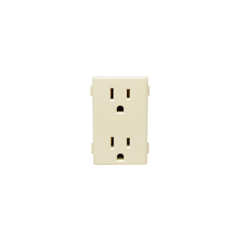 TOMACORRIENTE DUPLEX 2X15A+T 250V 3 MODULOS DE TECNOPOLIMERO MARFIL MATIX AM5115DSM BTICINO2