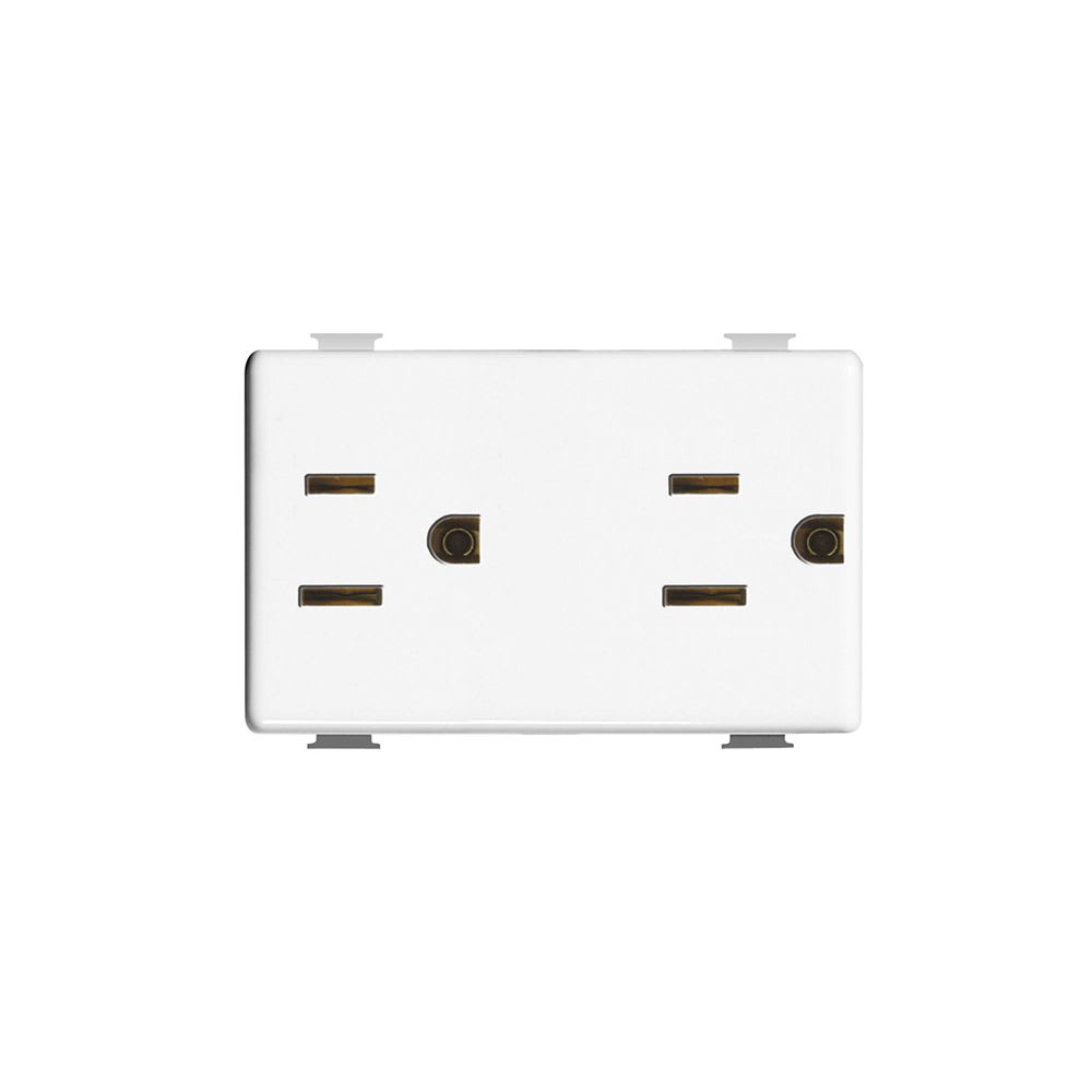 TOMACORRIENTE DUPLEX 2X15A+T 250V 3 MODULOS BLANCO MATIX AM5115DS BTICINO