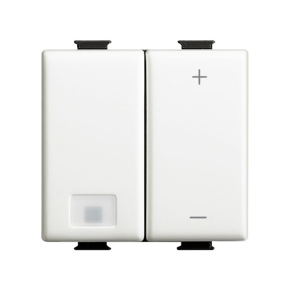 DIMMER 2 MODULOS UNIVERSAL P/CARGAS RESISTIVOS, INDUCTIVOS CAPACITIVOS Y LED BLANCO MATIX AM5713 BTICINO