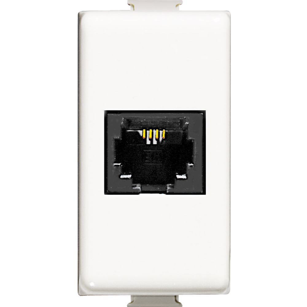 TOMA TELEFONICA RJ11 2 PARES 1 MODULO BLANCO MATIX AM5982 BTICINO