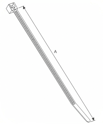 AMARRACABLE DE NYLON 282MM 22.7KG NEGRO AP6019418 ARAGCU BT2