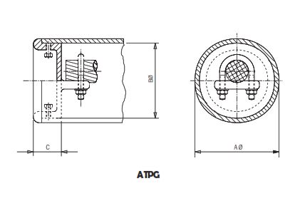 TAPON PARA TUBO CON CABLE INTERIOR ATPG-80 ARAGCU AS1