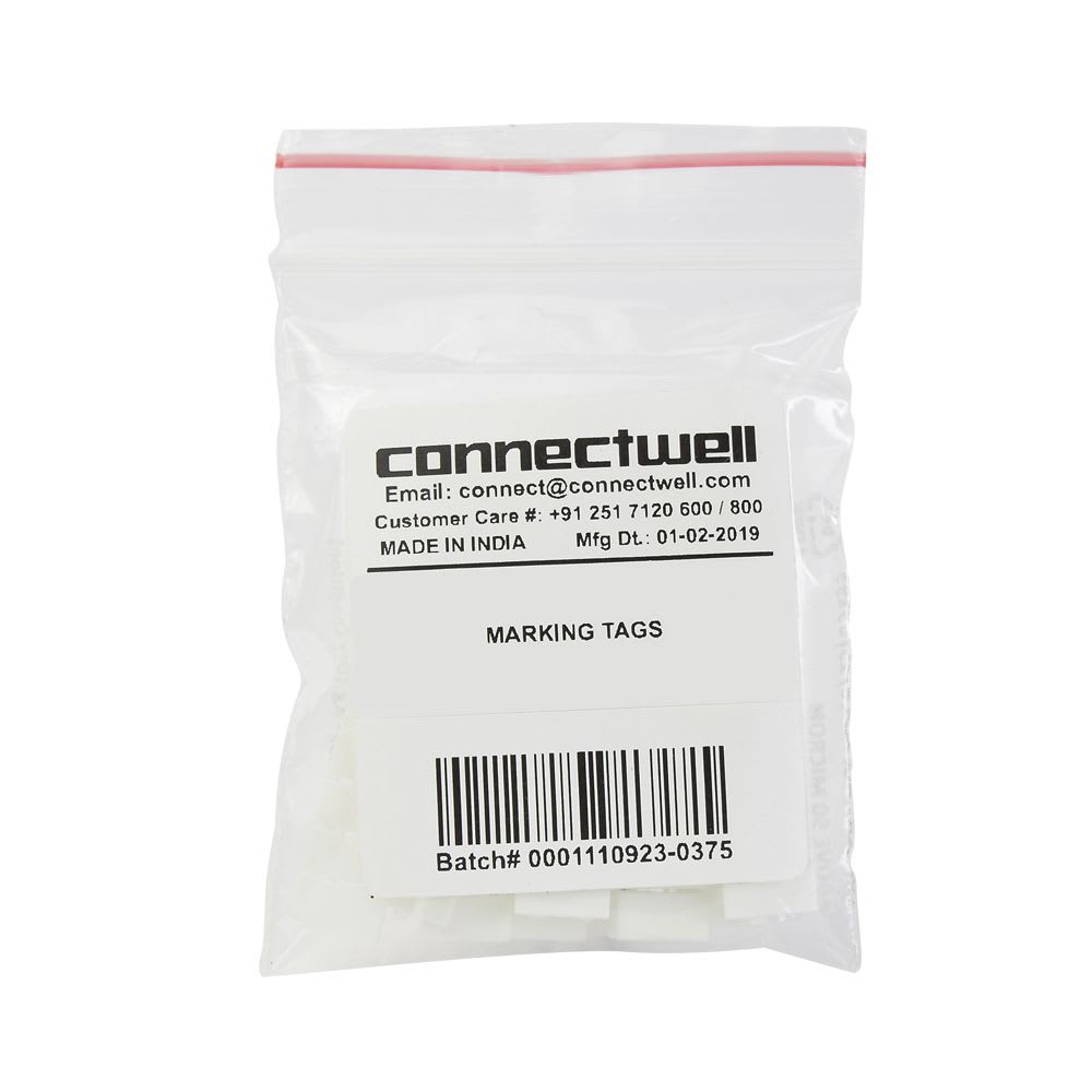 MARCADOR DE BORNES 6.0MM2 X100UND CA509/K8WHT CONNECTWELL2