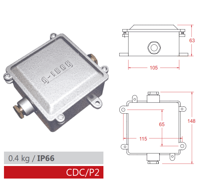 CAJA DE DERIVACIÓN IP66 CDC/P2 AIBAR1