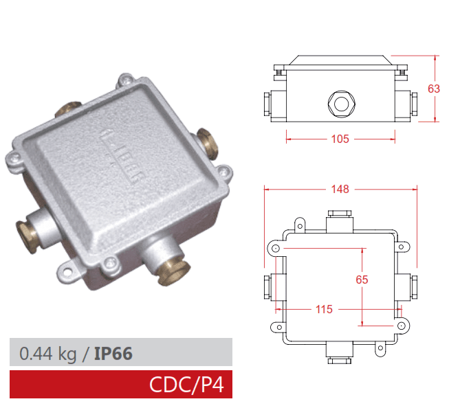 CAJA DE DERIVACIÓN IP66 CDC/P4 AIBAR1