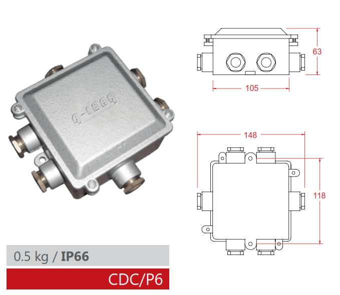 CAJA DE DERIVACIÓN IP66 CDC/P6 AIBAR1