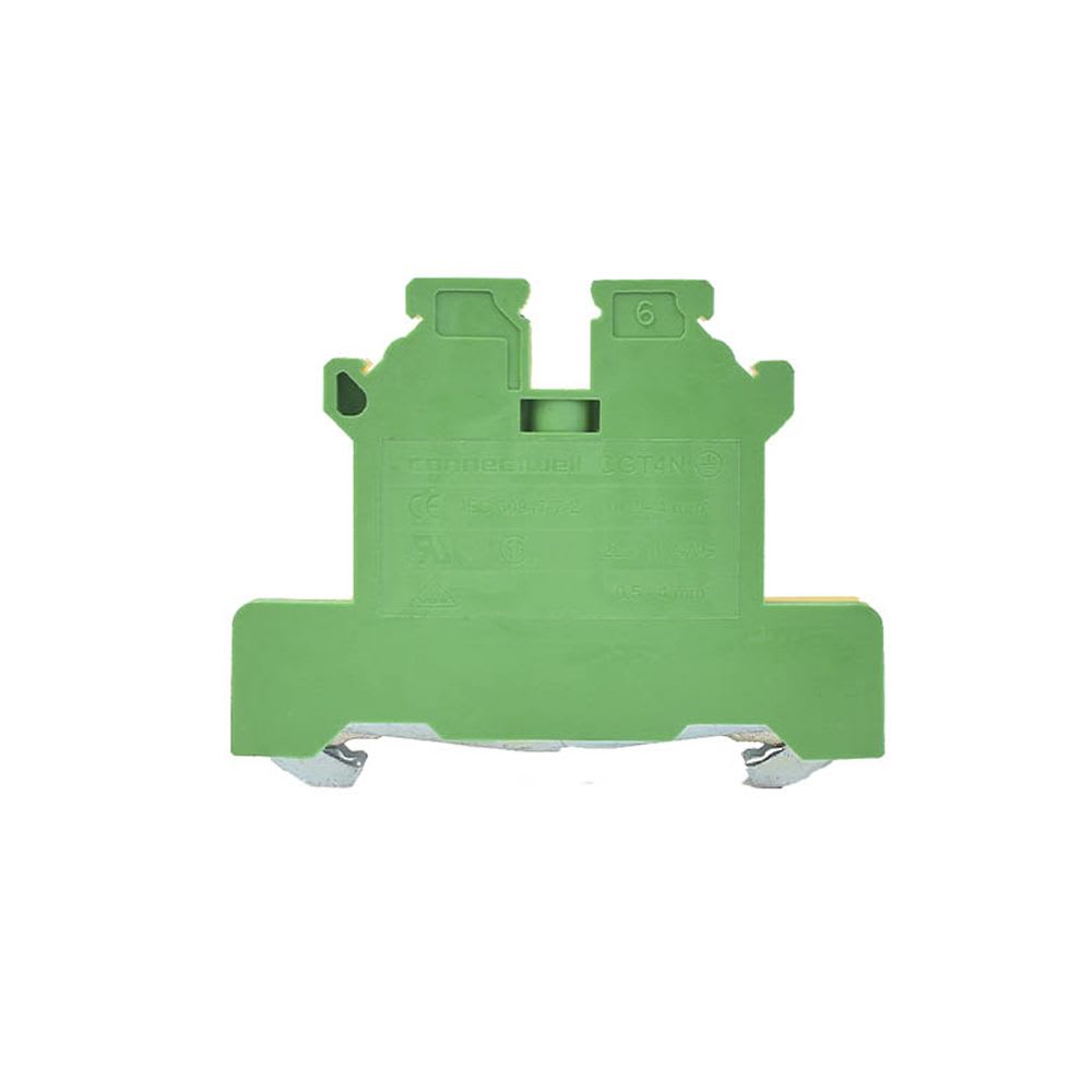 BORNE DE TIERRA 4MM2 CON PIE METALICO CGT4N CONNECTWELL