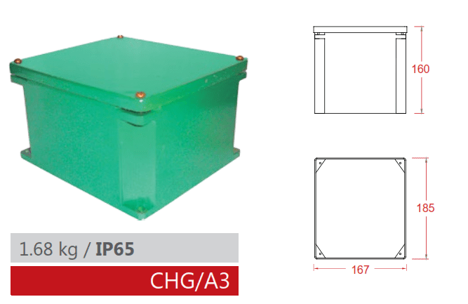 CAJA DE DERIVACIÓN IP65 CHG/A3 AIBAR1