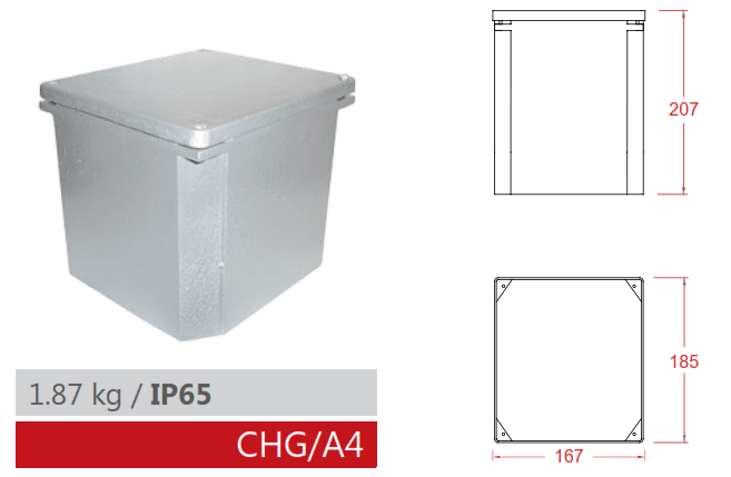 CAJA DE DERIVACIÓN IP65 CHG/A4 AIBAR1