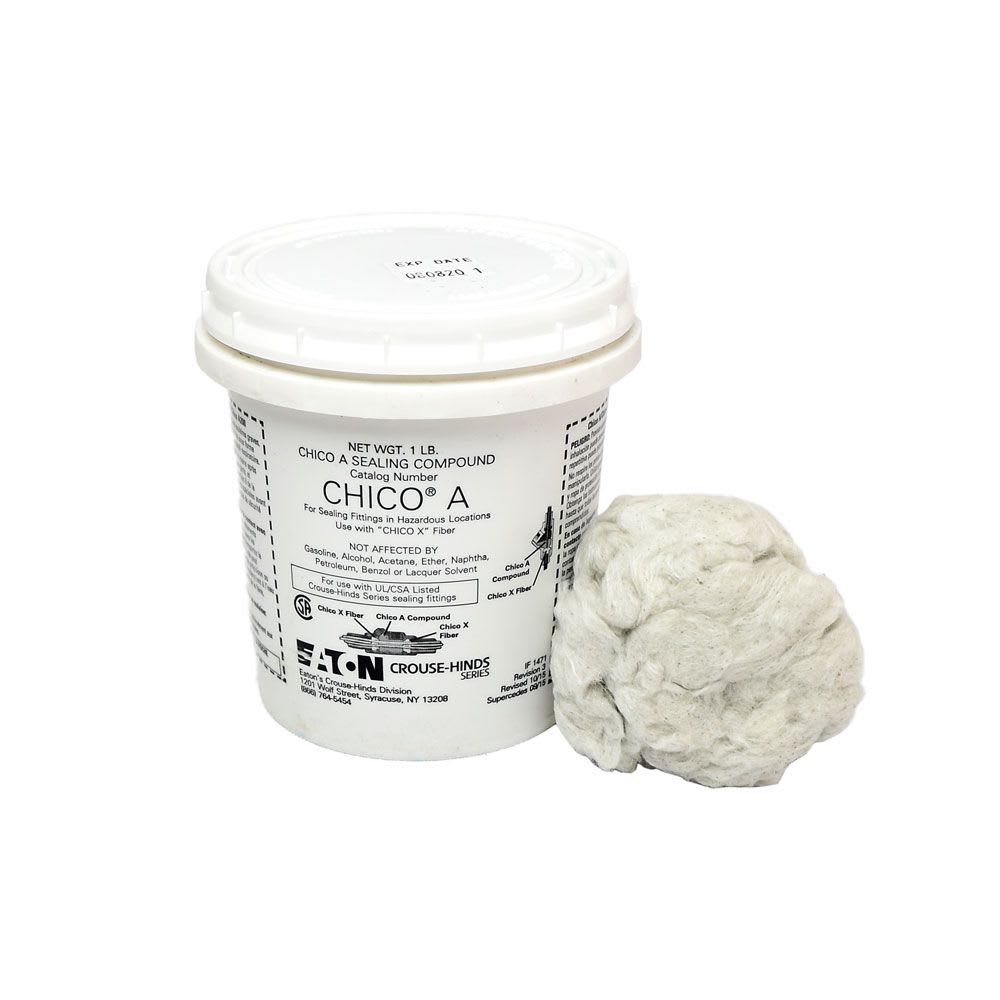 COMPUESTO SELLANTE 1LB+1OZ DE FIBRA MINERAL DE RETENCION CHICO A4 CROUSE HINDS1