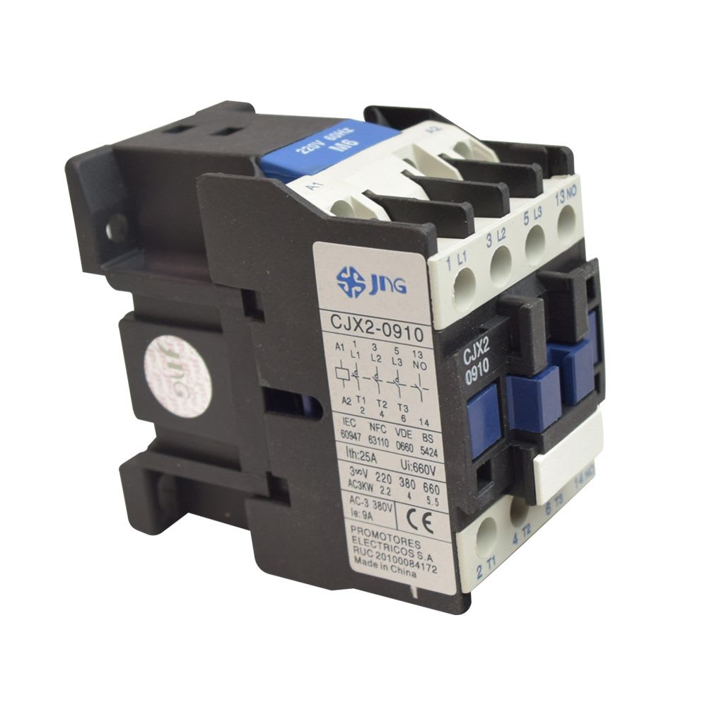 CONTACTOR 9A (AC3) 25A (AC1) 690V 3P 1NA 220VAC CJX2-D09 M6 60HZ JNG1