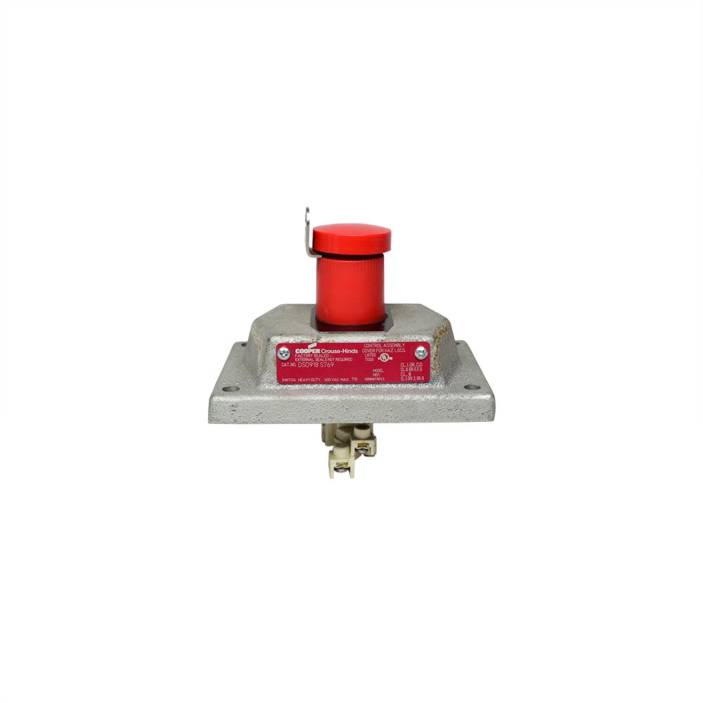PULSADOR C/PARO EMERGENCIA NA+NC SIN CAJA CL1 DIV1 UL DSD918-S769 CROUSE HINDS