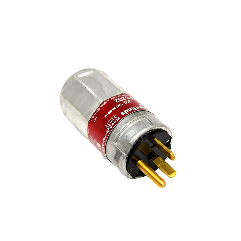 ENCHUFE INDUSTRIAL 2X20A+T 250V NEMA6-20P CL1 DIV1 UL ENP6202 CROUSE HINDS