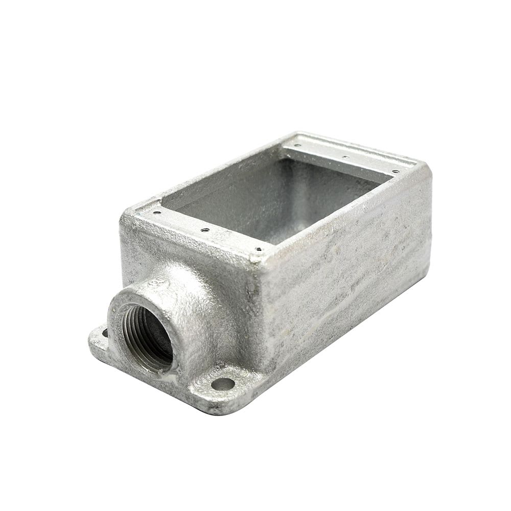 CAJA CONDULET RECTANGULAR TIPO FS SIN TAPA CON 1 SALIDA 3/4