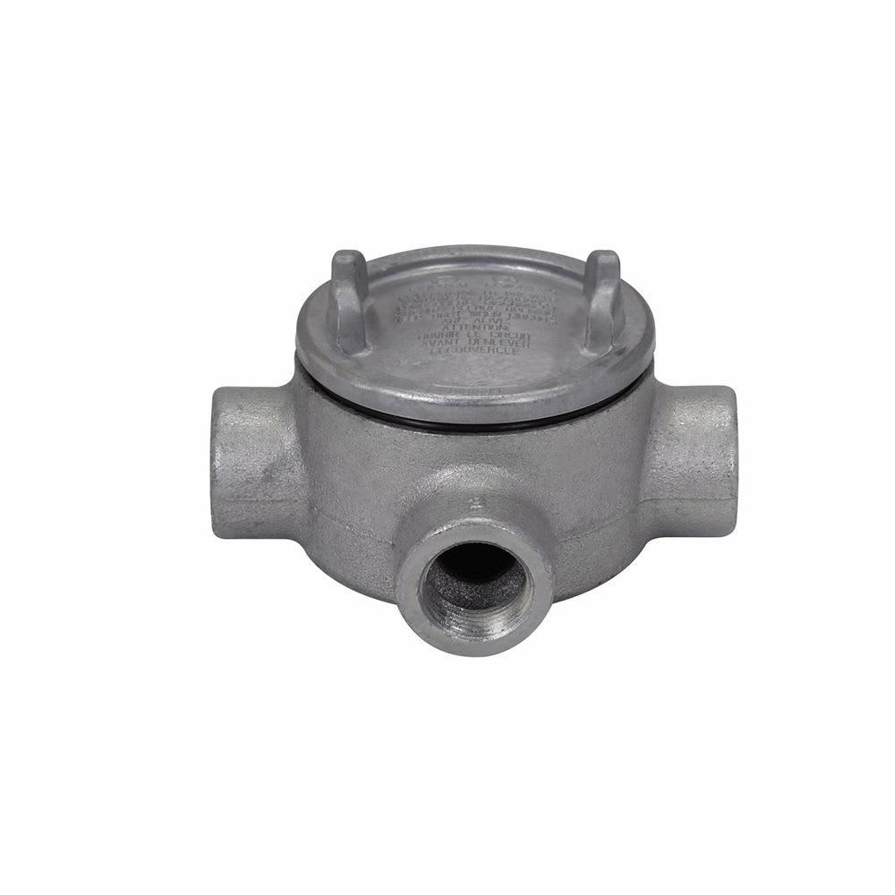 CAJA DE DERIVACION REDONDA C/TAPA ROSCA T 1 1/2