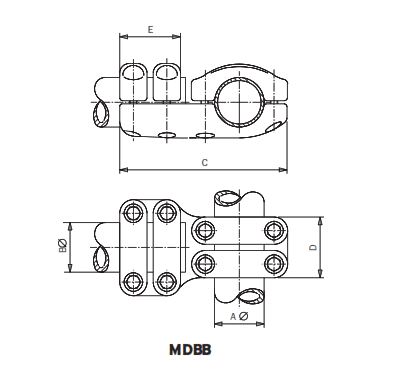 DERIVACION EN T PARA TUBOS MDBB-8050 ARAGCU AS1