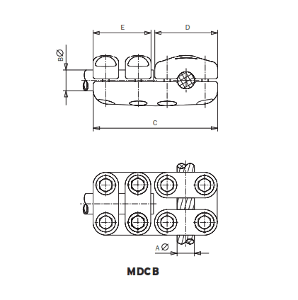 DERIVACION EN T CABLE PASANTE A TUBO DERIVADO MDCB-3560 ARAGCU AS1