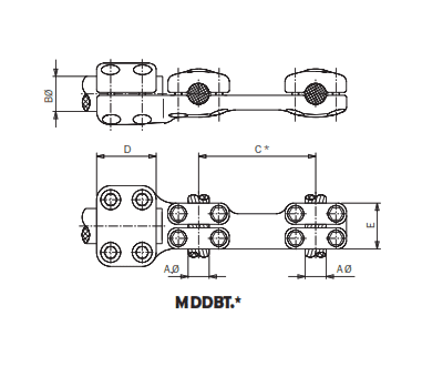CONECTOR PARALELO PARA CABLE DUPLEX A BORNA MDDBT-4350 ARAGCU AS1