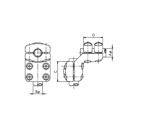 CONECTOR ACODADO 90° TUBO A BORNA MLBBT-15030 ARAGCU AS3