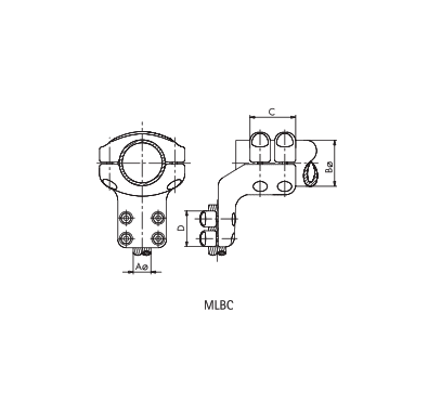 CONECTOR A 90° PARA UNION TUBO A CABLE MLBC-6025 ARAGCU AS3