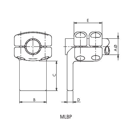 CONECTOR ACODADO A 90° TUBO A PLETINA MLBP-4055 ARAGCU AS3