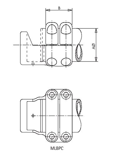 CONECTOR RECTO PARA UNION DE TUBO A PLETINA MLBPC-100 ARAGCU AS1