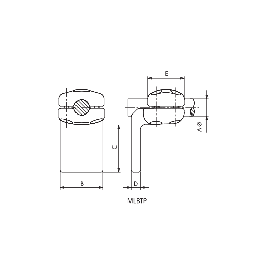 CONECTOR ACODADO A 90° BORNA A PLETINA MLBTP-6066 ARAGCU AS2