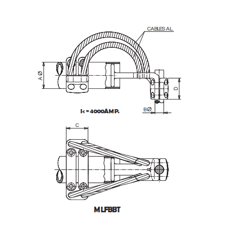 CONECTOR ACODADO FLEXIBLE UNION TUBO A BORNA MLFBBT-15030 ARAGCU AS