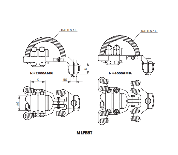 CONECTOR ACODADO FLEXIBLE UNION TUBO A BORNA MLFBBT-6050 ARAGCU AS1