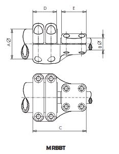 CONECTOR RECTO UNION TUBO A BORNA MRBBT-15030 ARAGCU AS2