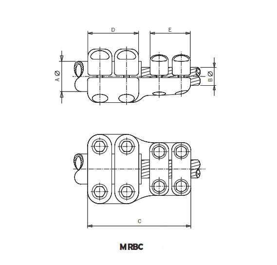 CONECTOR RECTO UNION TUBO A CABLE MRBC-5030 ARAGCU AS