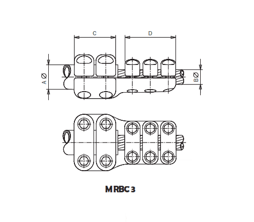 CONECTOR RECTO UNION TUBO A CABLE MRBC3-8038 ARAGCU AS2