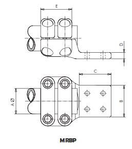 CONECTOR RECTO TUBO A PLETINA MRBP-5044 ARAGCU AS3