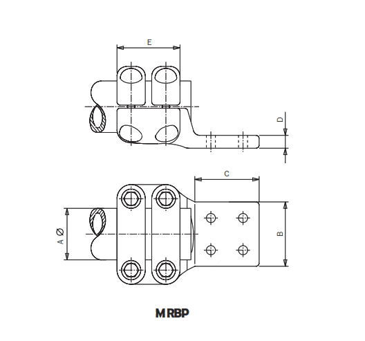 CONECTOR RECTO TUBO A PLETINA MRBP-6044 ARAGCU AS3