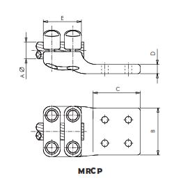 CONECTOR RECTO UNION CABLE A PLETINA MRCP-3535 ARAGCU AS3