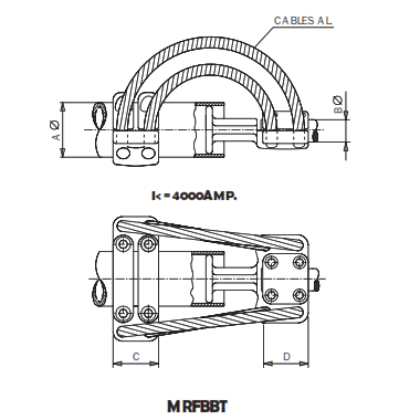 CONECTOR RECTO FLEXIBLE UNION TUBO A BORNA MRFBBT-12060 ARAGCU AS1