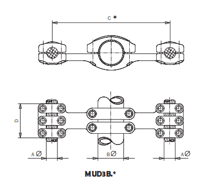 CONECTOR PARALELO UNION CABLE DUPLEX A TUBO MUD3B-12038 ARAGCU AS