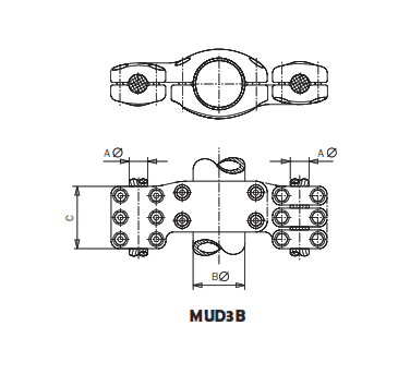 CONECTOR PARALELO UNION CABLE DUPLEX A TUBO MUD3B-22120 ARAGCU AS1