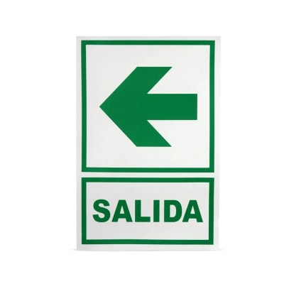 CARTEL SALIDA HACIA LA IZQUIERDA 03S190200002 FMF