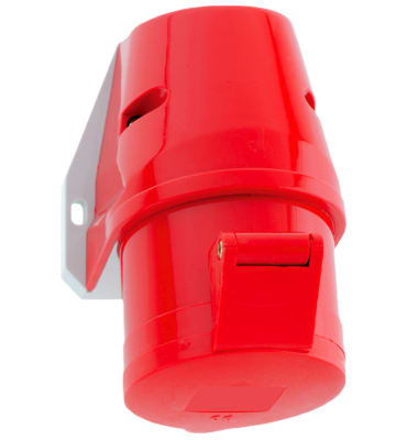 TOMA VISIBLE 16A 3P+N+T 415V ROJO 6H IP44 100 BALS