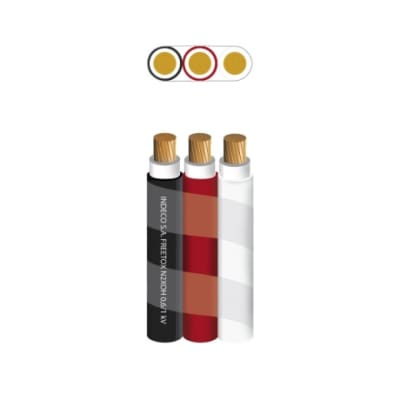 CABLE N2XOH TRIPLE 3-1X6MM2 1KV LIBRE DE HALOGENO CLASE 2 X METRO LINEAL 10007421 INDECO