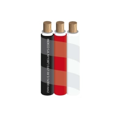 CABLE NYY TRIPLE 3-1X185MM2 1KV PVC/PVC CLASE 2 10001097 INDECO