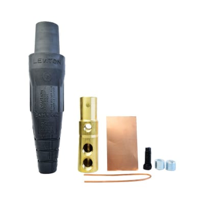 CONECTOR UNIPOLAR HEMBRA 400A 600V 2 TORNILLOS FIJACIoN 1/0-4/0 NEGRO 16D33-UE LEVITON