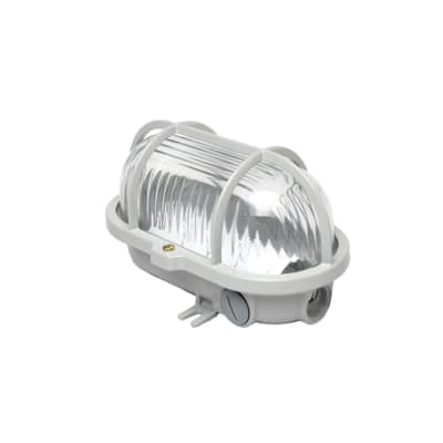 FANAL OVALADO CLARO BLINDADO 100W E27 CON REJILLA METALICA SIMPLE 56158/010 TRAMONTINA