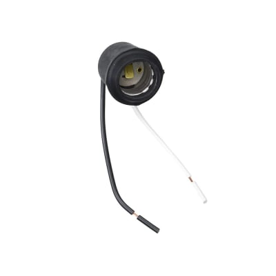 SOCKET DE JEBE E27 PARA INTEMPERIE CON CHICOTE 124-D LEVITON