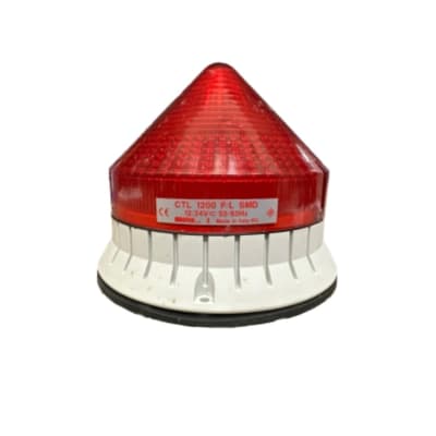BALIZA LED FIJA/INTERMITENTE COLOR ROJO 12/24VACDC IP54 38743 SIRENA